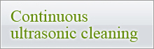 Continuous ultrasonic cleaning